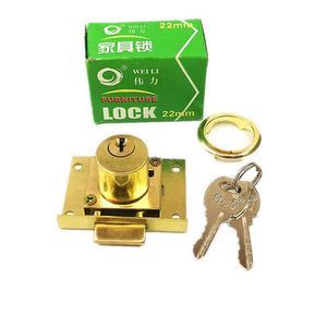 Serrure de meuble Weili 22 mm pour tiroir, serrure pour porte en bois, design traditionnel durable - Product Image 1