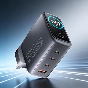 Cargador GaN de Alta Potencia de 140 W con Pantalla Táctil, Control de Temperatura, Plegable, Portátil, Carga Simultánea de Múltiples Dispositivos en el Hogar - Product Image 1