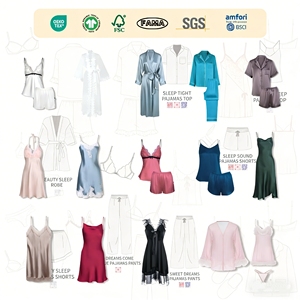 Pigiama Termico in Cotone per Autunno/Primavera, Taglie Grandi, Maniche Lunghe, Set 2 Pezzi per Donna - Product Image 2