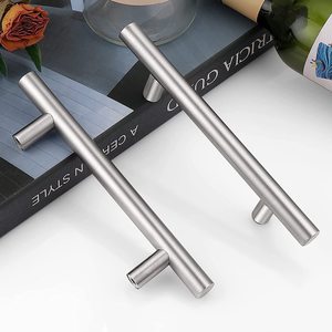 Poignées de meuble en acier inoxydable plus abordables que les poignées en laiton massif, forme en T - Product Image 2