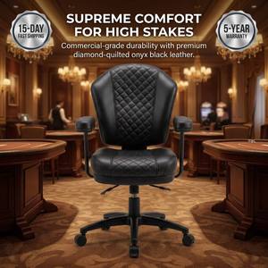 Silla <span class=keywords><strong>de</strong></span> <span class=keywords><strong>Bar</strong></span> para Máquinas <span class=keywords><strong>de</strong></span> Juego <span class=keywords><strong>de</strong></span> Casino con Ruedas, Reposabrazos, Estructura Resistente <span class=keywords><strong>de</strong></span> Calibre 16, Giratoria 360°, Ruedas Silenciosas, Garantía <span class=keywords><strong>de</strong></span> 5 Años, Entrega en 15 Días - Product Image 1