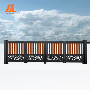 Porte à double battant extérieure électrique à persiennes, porte coulissante automatique rétractable, porte à double battant avec aluminium - Product Image 6