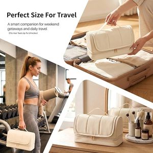 Sac de voyage double couche imperméable pour outils capillaires, suspendu et portable, pour fer à friser et sèche-cheveux, avec séparateur amovible - Product Image 6