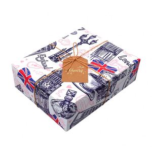 Papel de Regalo de Lujo Personalizado de Alta Calidad, Recubierto de Silicona Desechable, de 80 g, con Diseño de Graffiti Festivo para Cumpleaños - Product Image 1