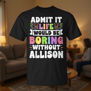 T-shirt personnalisé avec nom d'Allison, chemise personnalisée avec prénom, cadeau familial - Product Image 3
