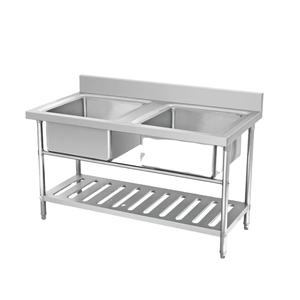 VICTORY KITCHEN Évier médical S/S à double cuvette de haute qualité Éviers en acier inoxydable avec 2 bassins pour laboratoire et hôpital - Product Image 1