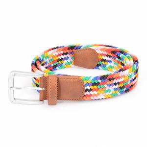 Cinturón elástico trenzado tejido de tela elástica de moda informal de mujer personalizado para hombres - Product Image 2