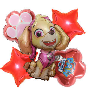 Lot <span class=keywords><strong>de</strong></span> 5 ballons en aluminium motif <span class=keywords><strong>Pat</strong></span>'<span class=keywords><strong>Patrouille</strong></span> pour fête d'anniversaire, jouet pour enfants - Product Image 3