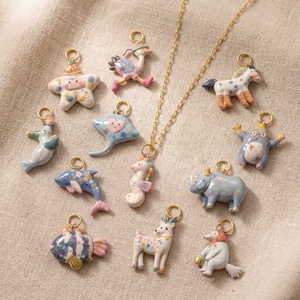 Nuevos Colgantes DIY de la Serie Animal Europeo-Americana, de Acero Inoxidable Galvanizado con Estampado por Goteo de Aceite, Estilo Pañuelo - Product Image 4