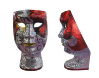 Grand modèle de masque en fibre de verre personnalisé fait à la main de bonne qualité Galerie d'art créative décoration Masque grandeur nature Sculpture de chaise de visage
