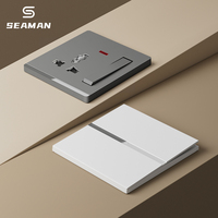 Interruptores y Enchufes Eléctricos de Diseño Moderno para el Hogar, de 2 y 3 Tomas, de 2 Vías, con Diseño de Tira Electrochapada, Fabricados en China para el Reino Unido