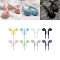 Penyuara telinga olahraga warna 3.5mm, penyuara telinga berkabel, Bass Stereo HD, penyuara telinga olahraga, headset musik Mini untuk perjalanan, Kompatibel