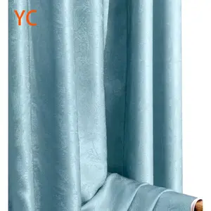 Thick Weight 380gsm Living Room Luxury Curtain Material High Quality 280cm Width Blackout Curtain Fabric With Cheap Price