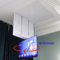 JGST Nuevo Diseño Retráctil Abatible 180 °   Soporte de Techo Motorizado para TV, Giratorio y Ocultable, para Televisores de 65-86 Pulgadas