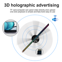 Projecteur de ventilateur holographique YHT41H-3D LED 3D, affichage publicitaire holographique, 2 pales, diamètre 41 cm, cartographie holographique 3D
