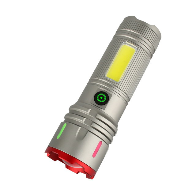 Zoomable LED Flashlight with 5 Lighting Modes for Hunting and Hiking Camping