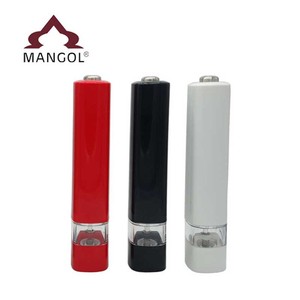 Mini Electric <b>Grinder</b> Portable <b>Pepper</b> <b>Salt</b> <b>Grinder</b> Battery Powered Plastic Housing Stainless Steel Blade Push Button Control - Product Image 3