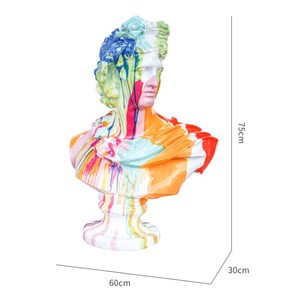 <span class=keywords><strong>Scultura</strong></span> Moderna di Busto di <span class=keywords><strong>Apollo</strong></span> Greco, Accessorio d'Arredo Contemporaneo in Stile Pop Art - Product Image 5