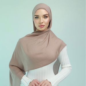 Baboom Écharpe Modal de Haute Qualité Tissé Doux Respirant 180*70cm Châle Double Couture Couleur Blocage Multifonction Toutes Saisons - Product Image 2