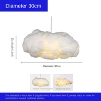 Lustre Nuage Créatif en Coton Blanc, Luminaire Ambiant Transparent pour Bar Commercial, Lustre Décoratif pour Maternelle