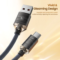 Cable USB a Tipo C Inteligente Toocki, Gran Oferta, Cable de Carga Rápida USB-C de 6A, Cable de Datos USB-C de 66W Trenzado para Samsung Huawei