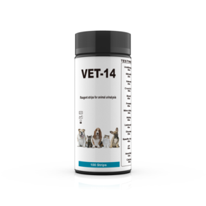 14 พารามิเตอร์สัตว์เลี้ยงปัสสาวะ VET-14 สําหรับแมวสุนัขสุขภาพ pH เลยโคไซต์โปรตีนในเลือดสัตว์เลี้ยงปัสสาวะแถบทดสอบ - Product Image 2