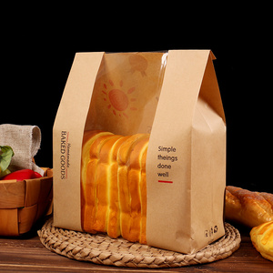 Bolsas de Papel Kraft Reciclables y Ecológicas Hechas a Mano con Ventana Transparente, Resistentes al Aceite y la Humedad, para Pan, Tostadas, Pizza y Sushi - Product Image 2