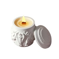 CJH Angel Aromatherapy Bougie en cire de soja avec ornements de parfum de gypse pour la décoration intérieure et le cadeau d'anniversaire de la Saint-Valentin