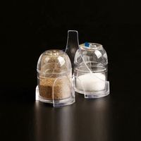 Salière et poivrière jetables en plastique de qualité alimentaire pour avion, format mini