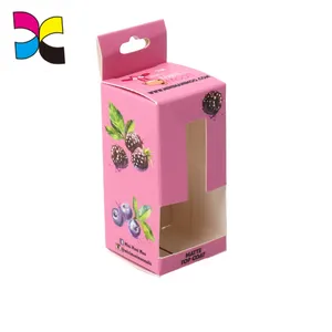 Caja de embalaje para uñas con logotipo personalizado, color rosa