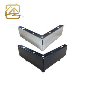 Patas de sofá de fábrica, sólidas, de 6 cm, cromadas, en forma de L, dos en uno, patas metálicas para sofá, patas de hierro de repuesto para sofá cama y armario - Product Image 1
