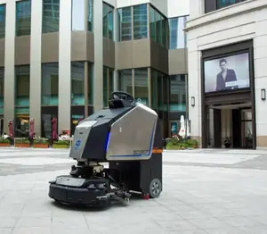 Robô aspirador de pó automático inteligente AI com autocarregamento, varrendo e esfregando robô de limpeza industrial