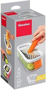 Set Pisau Multicolor Metaltex Rap Box 22x9.5x8.5 cm Baja Anti Karat dengan 3 Mata Pisau yang Dapat Diganti, Alat untuk Buah & Sayur - Product Image 5