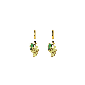 เครื่องประดับแฟชั่น ต่างหูรูปผลไม้น่ารัก โลหะผสมสังกะสีชุบทอง - Product Image 2