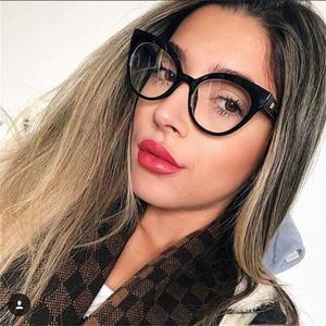 Azul gafas de Marco vestido de las mujeres de moda gafas con lentes transparentes grandes gafas miopía <span class=keywords><strong>Nerd</strong></span> gafas Marco - Product Image 3
