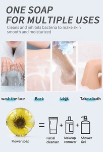 Jabón <span class=keywords><strong>de</strong></span> baño para Hotel y hogar, Hidratante Corporal barra <span class=keywords><strong>de</strong></span> jabón para el cuidado <span class=keywords><strong>de</strong></span> la piel, personalizado, flor <span class=keywords><strong>de</strong></span> aminoácido, hecho a mano - Product Image 4