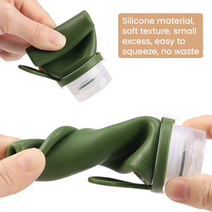 Juego de Botellas Dispensadoras de Viaje de Silicona Reutilizables a Prueba de Fugas para Champú y Loción, Accesorios de Viaje Ecológicos - Product Image 5