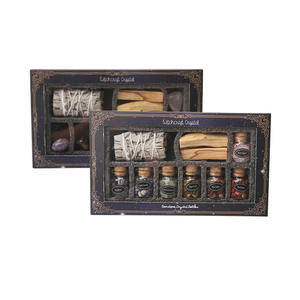 Toptan tedarik aromaterapi kristal Set uzay arıtılmış beyaz adaçayı perulu kutsal ahşap ham taş çakıl şişe - Product Image 1