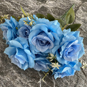EG-G736 nouvelle conception automne <span class=keywords><strong>soie</strong></span> Rose bouquet de fleurs artificielles pour la décoration de la maison de mariage - Product Image 3