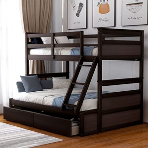 <span class=keywords><strong>Letto</strong></span> a Castello <span class=keywords><strong>Singolo</strong></span> Regolabile per Bambini in MDF <span class=keywords><strong>Bianco</strong></span> con Contenitore e Spazio di Archiviazione, Arredamento Moderno per la Casa - Product Image 2