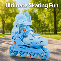 Patins à roulettes ajustables pour enfants OEM, débutants, garçons, filles, roues en EVA et PU, légers, durables, coque en PP, cadre renforcé en acier