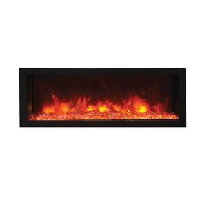 Moderner Elektrischer Kamin aus Stahl zur Wandmontage, Einbau-Design, Fernbedienung, Englische Bedienung, Integrierter US-Stecker für den Innenbereich - Product Image 5