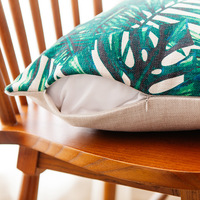 Housse de coussin décorative pour canapé et canapé, taie d'oreiller en Polyester, coton et lin à imprimé Tropical de haute qualité
