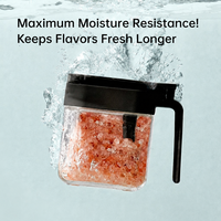 Cuisine Aliment Assaisonnement Poudre Rangement 400ml Bocaux en Verre Récipient avec Compartiment Intégré pour Cuillère à Épices