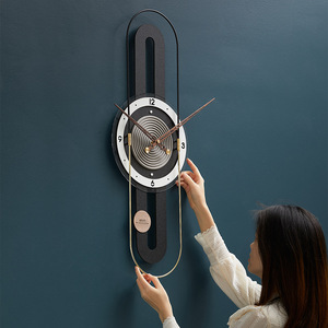 Wozoom Wall <b>Clock</b> Geometric Single Face <b>Battery</b> Powered Living Room Home Decor - Product Image 3