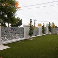 Clôture de jardin transparente en aluminium, panneau métallique découpé au Laser