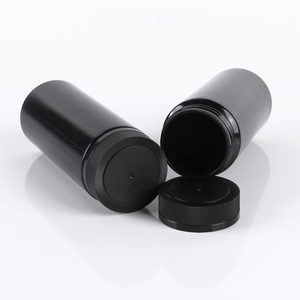 Black HDPE Plastic <b>Pill</b> <b>Bottle</b> 100ml 150ml 200ml with Tear Off Flip Cap Vitamin Supplement Container Custom Logo Wholesale - Product Image 3