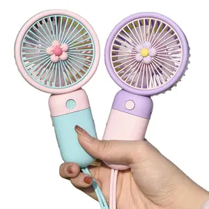 Allogogo Summer Outdoor Handheld Mini Fan Usb Rechargeable Fan Cute Flower Portable Fan