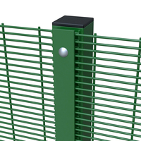 Valla de Seguridad de Acero Inoxidable 358 No Escalable, Perfil Plano, Modelado 3D, Protección Perimetral para Aeropuertos, Valla de Seguridad de 8 pies