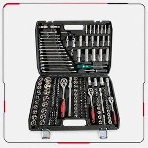 Kit d'outils de mécanique automobile ultra-portable de qualité supérieure 216 pièces, ensemble tout-en-un Cr-V, entretien de voitures, de vélos et de motos, caractéristiques combinées - Product Image 1